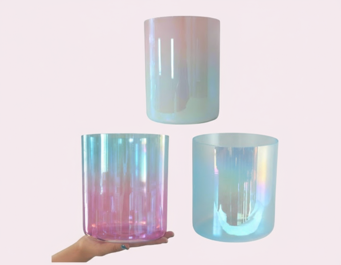 Oceanic Heart (Set of 3 Crystal Bowls)