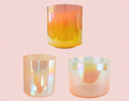 Sunset Harmony (Set of 3 Crystal Bowls)